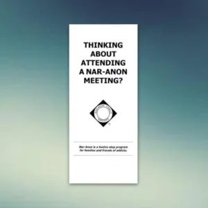 S-322 New to Nar-Anon or Thinking about attending a Nar-Anon Meeting?